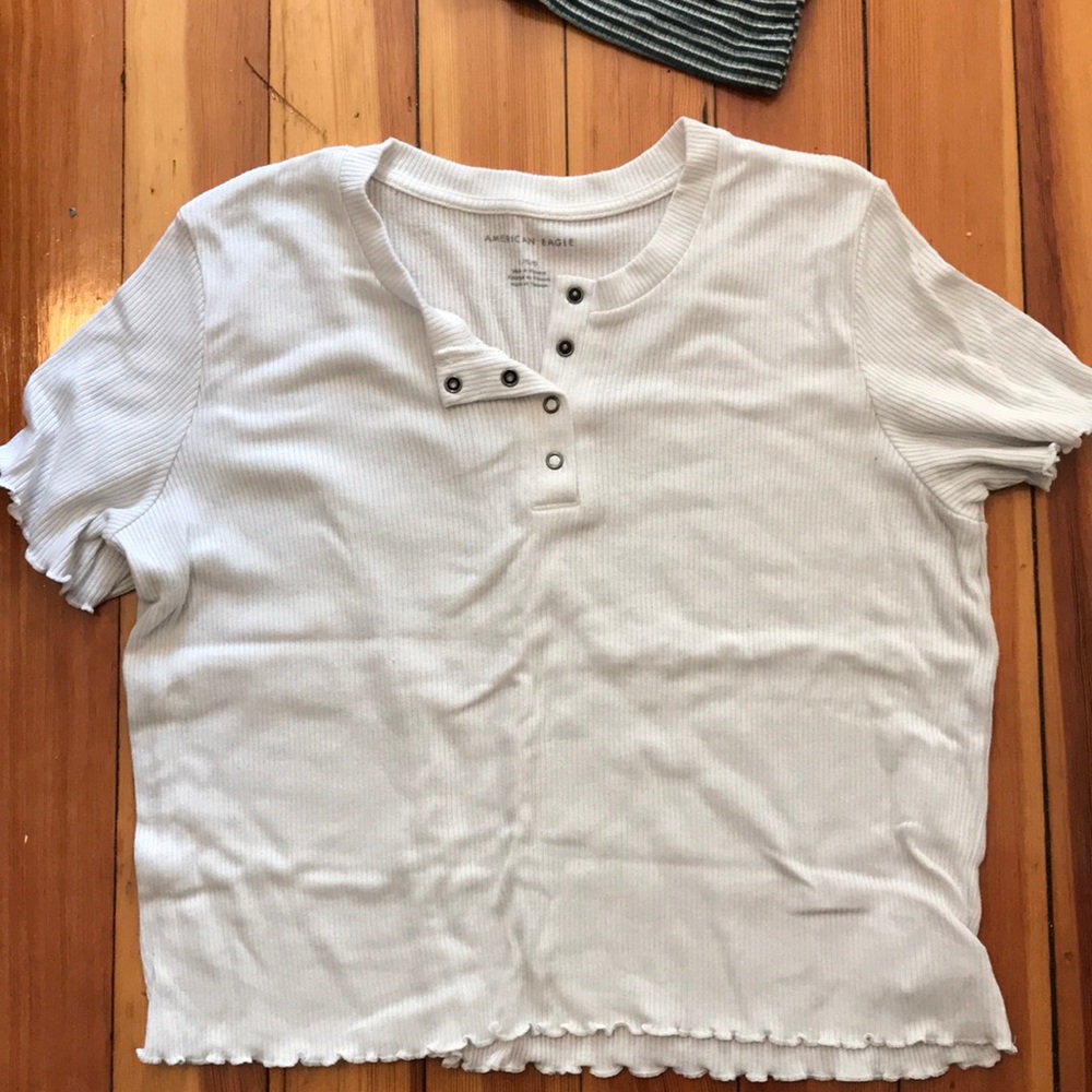 American Eagle White Crop Top